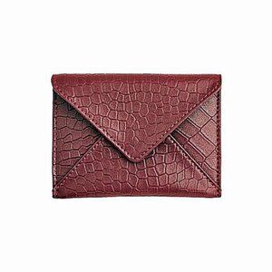 NEW Rachel Miriam Leather Card Case, Burgundy